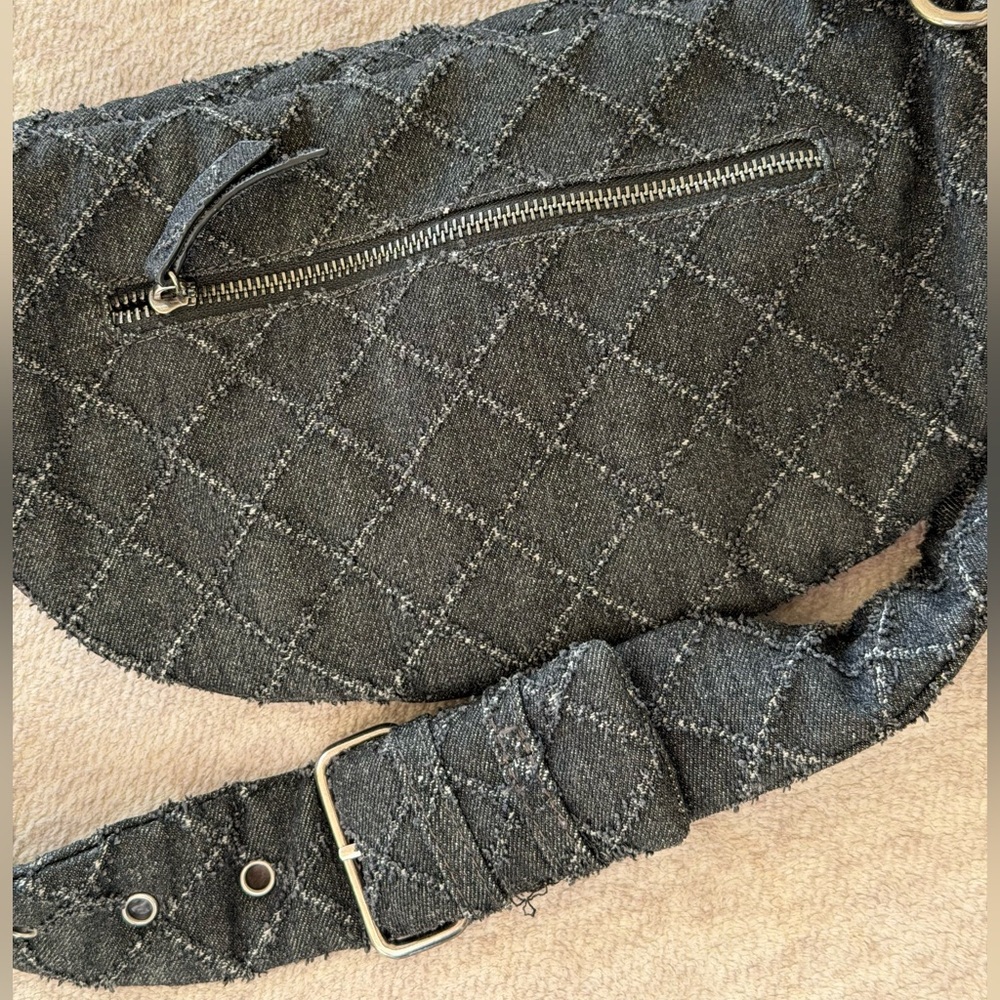 Kurt Geiger London Black Quilted Brixton Belt Bag or crossbody - Picture 9 of 12